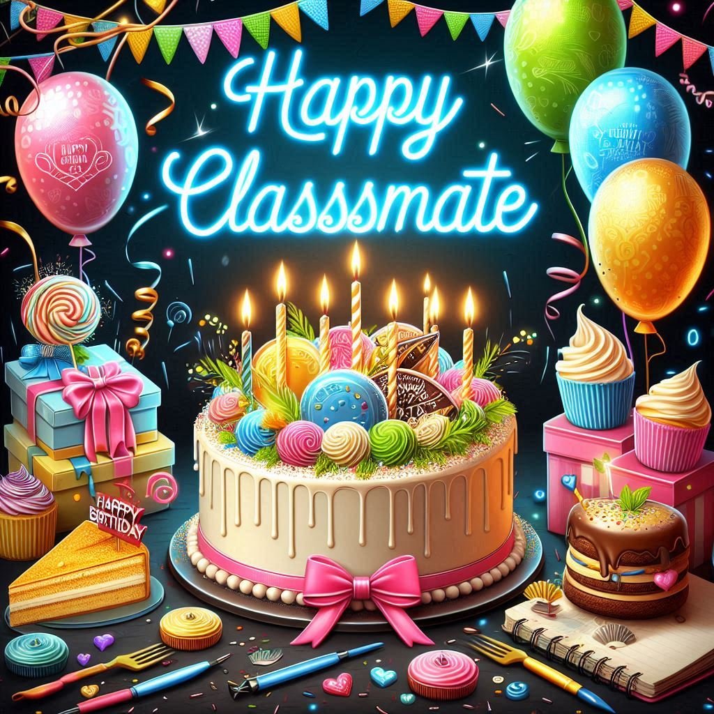 110+ Sweet Happy Birthday Wishes for Classmate - HBD Cakes Happy Birthday Wishes for Classmate